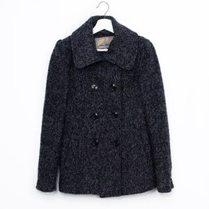 Steve Madden Wool Blend Double Breasted Pea Coat S